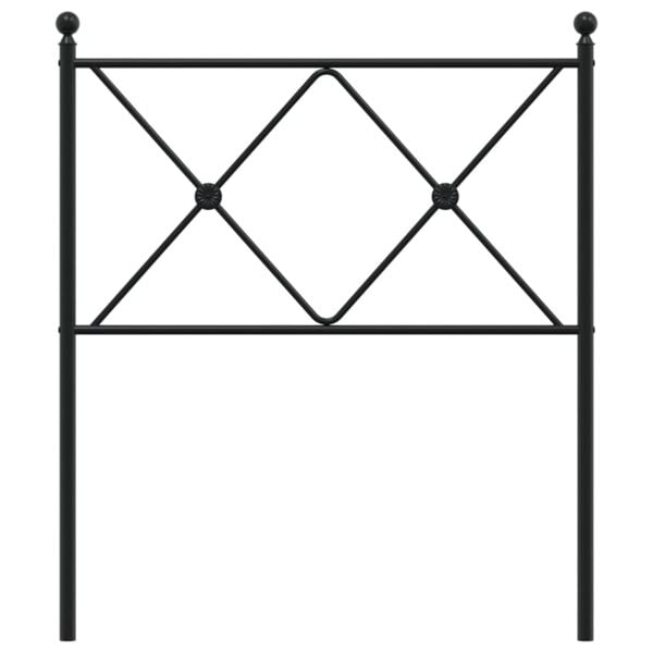 vidaXL Kovov&eacute; čelo postele biele 75 cm