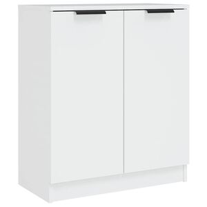vidaXL Komoda biela 60x30x70 cm spracovan&eacute; drevo