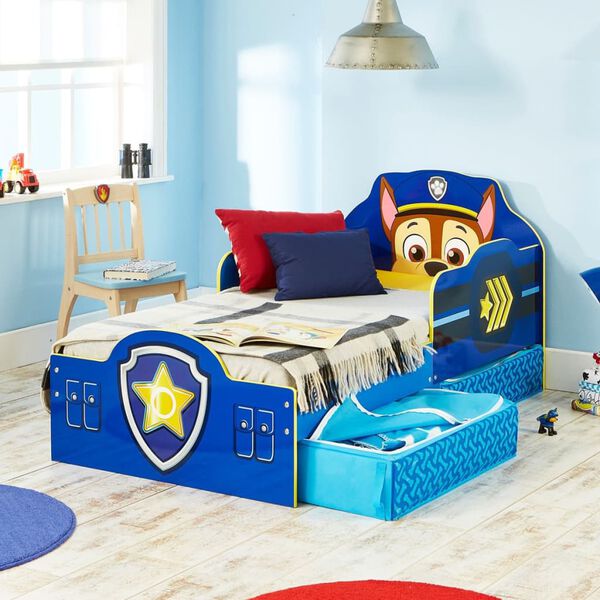 Paw Patrol Detská postieľka so zásuvkami 145x68x77 cm modrá WORL268007