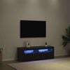 vidaXL TV skrinka s LED Čierny dub 120 x 35 x 40 cm Kompozitn&eacute; drevo