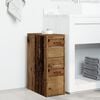 vidXL Úzka kúpeľňová skrinka s kolieskami staré drevo kompozitné drevo