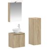 vidaXL Sada k&uacute;peľňov&eacute;ho n&aacute;bytku 4 pcs Dub sonoma
