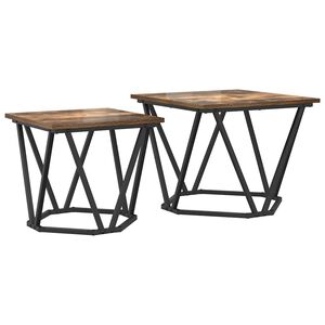 vidaXL Sada pr&iacute;ručn&yacute;ch stol&iacute;kov 2 ks Dymov&aacute; dub 50 x 50 x 40 cm