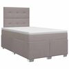 vidaXL Posteľ boxspring s matracom Sivohned&aacute; 120 x 200 cm L&aacute;tka