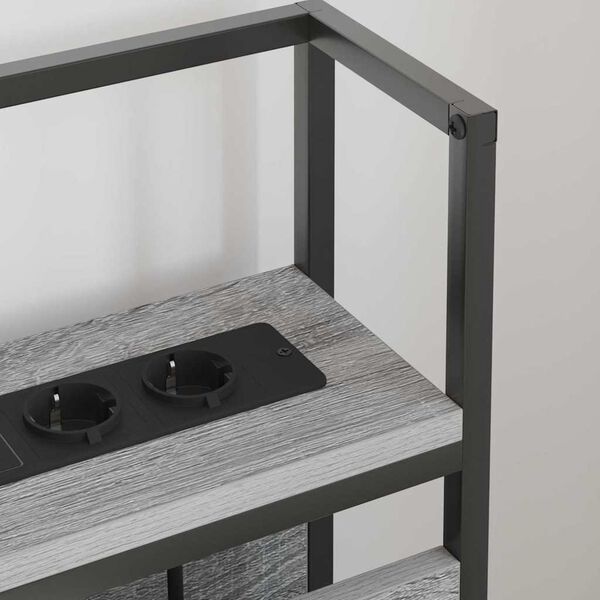 vidaXL &Uacute;ložn&eacute; čelo s poličkou Siv&yacute; dub sonoma 80 cm Kompozitn&eacute; drevo