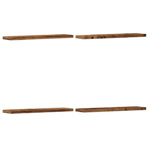 vidaXL N&aacute;stenn&eacute; police 4 ks, star&eacute; drevo 40x10x1,5cm, kompozitn&eacute; drevo