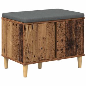 vidaXL Predsieňov&aacute; lavica s vank&uacute;&scaron;om Star&eacute; drevo 60 x 38 x 46 cm