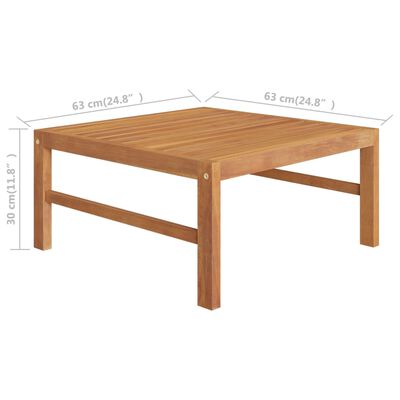 vidaXL Záhradný stôl 63x63x30 cm tíkový masív