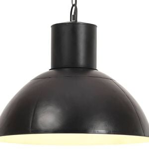 vidaXL Z&aacute;vesn&aacute; lampa 25 W, čierna, okr&uacute;hla 48 cm E27