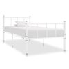 vidaXL Posteľn&yacute; r&aacute;m biely 90x200 cm kovov&yacute;
