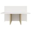 vidaXL Konferenčný stolík biela+sonoma 111,5x50x33 cm kompozitné drevo