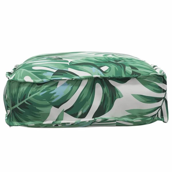 vidaXL Vank&uacute;&scaron; na paletov&eacute; sedadlo Vzor s listami 60 x 40 x 8 cm