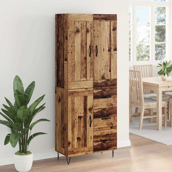 vidaXL Highboard Star&eacute; drevo 69,5 x 34 x 180 cm Kompozitn&eacute; drevo