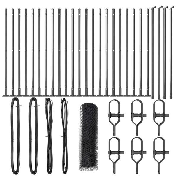 vidaXL Stĺp na plot. Siv&aacute; 50 x 0,4 m (13 mm sieť) Ocel a PVC