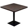 vidaXL Bistro stol&iacute;k, MDF a oceľ, &scaron;tvorcov&yacute;, 80x80x75 cm, tmav&yacute; popolov&yacute;