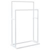 vidaXL Voľne stojaci stojan na uter&aacute;ky biely 48x24x78,5 cm železo
