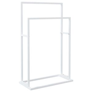 vidaXL Voľne stojaci stojan na uter&aacute;ky biely 48x24x78,5 cm železo