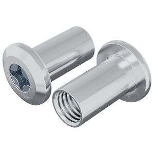 vidaXL Z&aacute;mkov&aacute; matica 2 pcs Niklov&aacute; M6 x 25 mm Oceľ