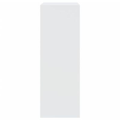 vidaXL Botník biely 60x34x96,5 cm kompozitné drevo
