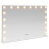 vidaXL LED zrkadlo na um&yacute;vadlo Biela 80 x 10 x 52,5 cm Sklo a oceľ