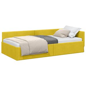 vidaXL Rohov&yacute; r&aacute;m postele Žlt&aacute; 80 x 200 cm Zamat