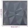 vidaXL N&aacute;stenn&eacute; panely 24 pcs Diamond &Scaron;ed&yacute; 50 x 50 cm XPS Pena