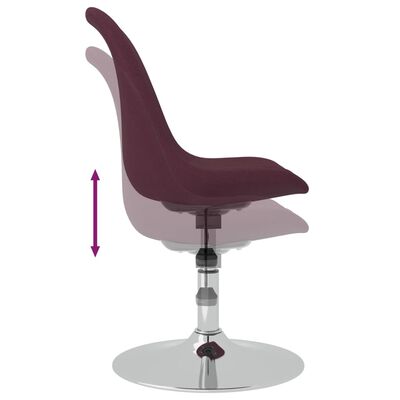 vidaXL Otočné jedálenské stoličky 4 ks fialové látkové