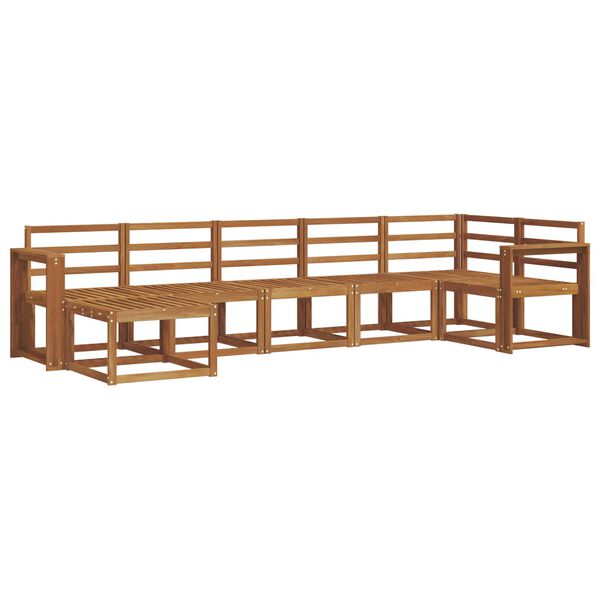 vidaXL Z&aacute;hradn&aacute; s&uacute;prava gaučov 7 pcs Pr&iacute;rodn&aacute; Pevn&eacute; ak&aacute;ciov&eacute; drevo