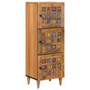 vidaXL Highboard Pr&iacute;rodn&aacute; 40 x 33 x 110 cm Mas&iacute;vne mango drevo