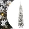 vidaXL Umel&yacute; vianočn&yacute; stromček s LED svetlom Zelen&aacute; a biela 180 cm
