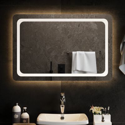 vidaXL LED kúpeľňové zrkadlo 90x60 cm