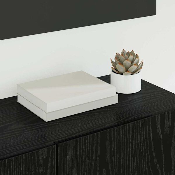 vidaXL TV skrinka N&aacute;stenn&yacute; 4 pcs Čierny dub Kompozitn&eacute; drevo