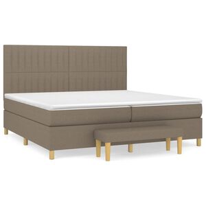 vidaXL Boxspring posteľ s matracom sivohned&yacute; 200x200 cm l&aacute;tka