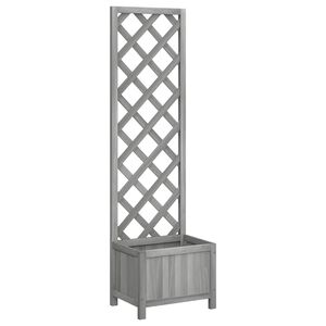 vidaXL Kvetin&aacute;č s mriežkou 40x30x135 cm mas&iacute;vne jedľov&eacute; drevo