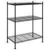 vidaXL Reg&aacute;l s 3 policami 60x35x76 cm čierny 150 kg