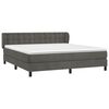 vidaXL Posteľn&yacute; r&aacute;m boxspring s matracom tmavosiv&yacute; 180x200 cm zamat