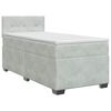 vidaXL Posteľ boxspring s matracom Svetlosiv&aacute; 90 x 190 cm Zamat