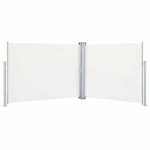 vidaXL Zaťahovacia bočná markíza, krémová 140x1000 cm