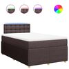 vidaXL Boxspring posteľ s matracom tmavohned&aacute; 120x190 cm l&aacute;tka