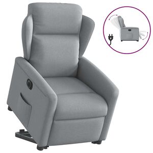 vidaXL Elektrick&eacute; zdv&iacute;hacie skl&aacute;pacie kreslo bledosiv&eacute; l&aacute;tka