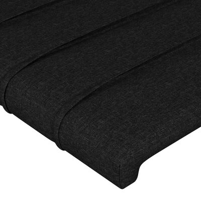 vidaXL Čelo postele so záhybmi čierne 93x16x118/128 cm látka