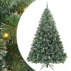 vidaXL Umel&yacute; vianočn&yacute; stromček s 300 LED-i Zelen&aacute; 240 cm PE a PVC