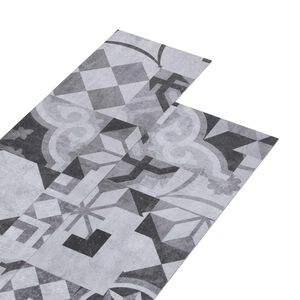 vidaXL Samolepiace PVC podlahov&eacute; dosky &Scaron;ed&yacute; vzor 30,5 x 61 cm 28 ks