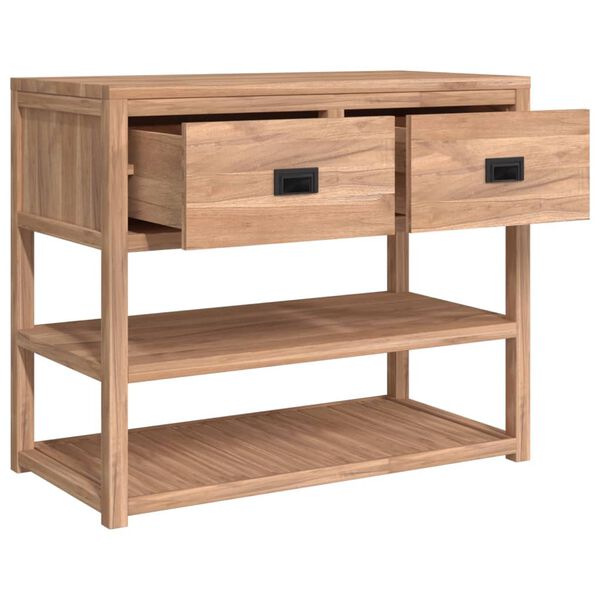 vidaXL K&uacute;peľňov&aacute; skrinka 90x45x75 cm mas&iacute;vne t&iacute;kov&eacute; drevo