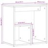 vidaXL Príručný stolík dymový dub 50x30x50 cm spracované drevo