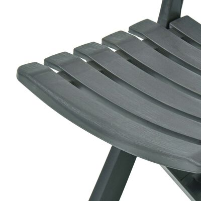 vidaXL Skladacie záhradné stoličky 2 ks, plast, zelené