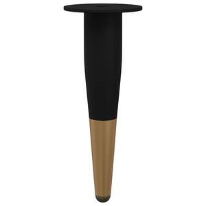 vidaXL Nohy n&aacute;bytku 2 pcs Čierna a zlat&aacute; &Oslash; 40 x 98 mm Železo