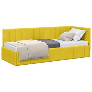 vidaXL Rohov&yacute; r&aacute;m postele Žlt&aacute; 80 x 200 cm Zamat