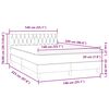 vidaXL Posteľn&yacute; r&aacute;m boxspring s matracom tmavosiv&yacute; 140x220 cm zamat