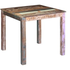 vidaXL Jed&aacute;lensk&yacute; st&ocirc;l, recyklovan&yacute; mas&iacute;v 80x82x76 cm